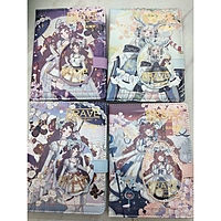 Записная книжка подарочная А6+ 132 л,цветной блок,с фигурным хлястиком на магните,Аниме МИКС   96689