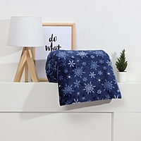 Плед LoveLife "Снегопад" 150*200 см,100% п/э, велсофт 280 гр/м2