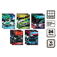 Компл тетр из 10 шт, 24л кл Тачки, обл мел карт, ВД лак, блок офсет (3105844)