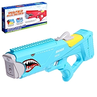 Водный бластер синий "Акула" работает от аккумулятора