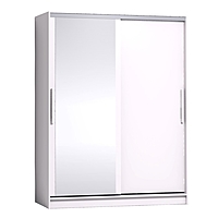 Шкаф-купе Strike, 1600 × 595 × 2105 мм, зеркало / ЛДСП, цвет белый