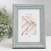 Фоторамка пластик "МИРАМ" 10х15 см, (пластиковый экран), голубой