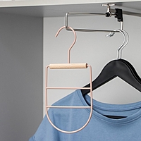 Вешалка оргазайзер для ремней и шарфов 11,3х24х1,1 см "Wood" цвет розовый