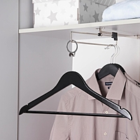 Антивандальная вешалка с перекладиной, сорт А, 44,5x1,2x21,5, темное дерево, лотос