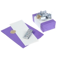 Набор для упаковки подарка "Орхидея" (бумага упаковочная+декор)