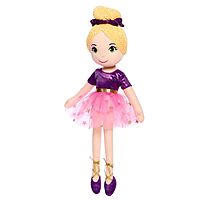 Кукла мягкая Балерина София в фиолетовом платье 40 см