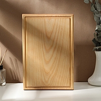 Доска разделочная с кровостоком Adelica, 30×20×2 см, покрыта маслом, цельная берёза