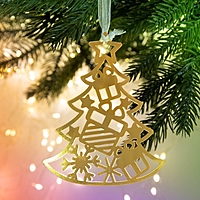 Елочное украшение "Ёлка", 8,9 х 9,1 см