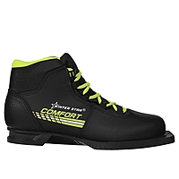 Ботинки лыжные Winter Star comfort, NN75, р. 35, цвет чёрный, лого лайм/неон