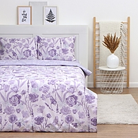 КПБ LoveLife 1,5сп "Лавандовое поле" 143*215см,150*225см,50*70см-2шт, 100%хлопок сатин125г/м