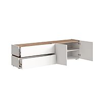 Тумба под ТВ «Аркон», 1800×370×490 мм, цвет белый / дуб вотан