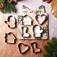 Набор форм для печенья "Уют", металл, 4 шт
