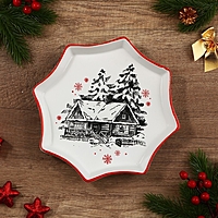 Блюдо "Избушка", 21х21х3см