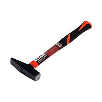 Молоток слесарный LOM, квадратный боек, фиберглассовая обрезиненная рукоятка, 200 г