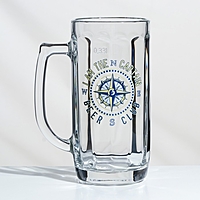 Кружка для пива «Гамбург. Капитан», стеклянная, 330 мл