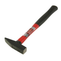 Молоток слесарный LOM, квадратный боек, фиберглассовая обрезиненная рукоятка, 500 г