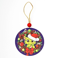 Подвеска новогодняя деревянная "Озорной дракончик"