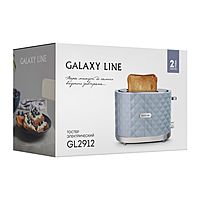Тостер Galaxy GL 2912, 1200 Вт, 7 режимов прожарки, 2 тоста, серо-голубой