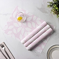 Набор салфеток сервировочных Доляна "Розовое настроение", 4 шт, 45х30 см, цвет розовый