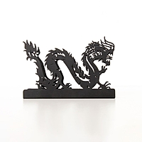 Салфетница «Дракон», 14×4×9 см, цвет чёрный