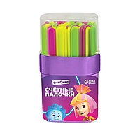 Счетные палочки 30 штук "Фиксики", микс, в пластиковом пенале