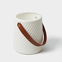 Ваза для цветов "Ведёрко" 2,8л 18х16,5х14 см, цвет белый