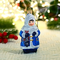 Ёлочная игрушка "Девочка зимой-03"