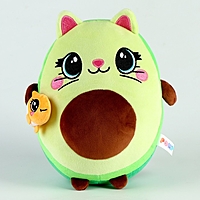 POMPOSHKI Мягкая игрушка Авокадо - котик с рыбкой