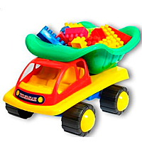 Игровой набор Самосвал Тюльпан Б и конструктор Комби Блок