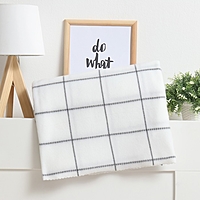 Плед Экономь и Я "Клетка" цв.белый, 150*130 см, пл.160 г/м2, 100% п/э, флис