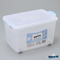 Контейнер д/хранения с крышкой 35л 50х31х28см на колесах прямоуг, прозрачный