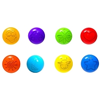 Шарики для сухого бассейна с рисунком, диаметр шара 7,5 см, набор 210 штук, разноцветные