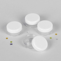 Баночки для декора, d=2,8см, 6гр, 4шт, цвет белый