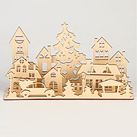 Заготовки для творчества. Новогоднее украшение для дома "Город" Т1015