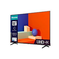 Телевизор Hisense 55A6K, 55", 3840x2160, DVB-T/T2/C/S2, HDMI 3, USB 2, Smart TV, чёрный