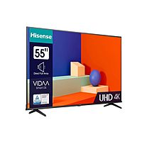 Телевизор Hisense 55A6K, 55", 3840x2160, DVB-T/T2/C/S2, HDMI 3, USB 2, Smart TV, чёрный