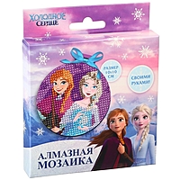 Алмазная мозаика на подвеске Холодное сердце "Анна и Эльза" емкость, стержень