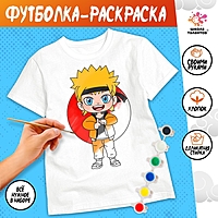 Набор для творчества Футболка - раскраска "Мальчик лис " размер 140-146 см