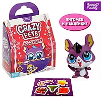 HAPPY VALLEY Игрушка-сюрприз "Новогодний Crazy Pets" с наклейками МИКС