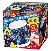 Кружка для росписи, 6 цв. "Темный герой"