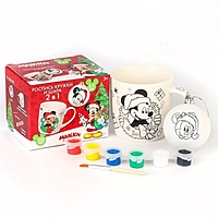 Набор кружка под раскраску с ёлочным шаром "Новый год!" Микки Маус и его друзья