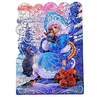 Пазл фигурный "Зимняя краса", голографические детали