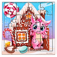 Пазл "Пряничный домик", 16 элементов