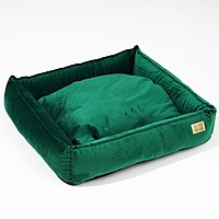 Лежанка велюровая Pet Lab, изумрудная 55х50х15 см