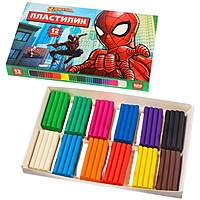Пластилин 12цв 180г Человек паук
