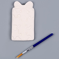 Елочное украшение под раскраску "Подарок с бантиком", с подвесом