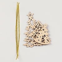Заготовки для творчества "Елочки с подвесом", 3 штуки Т1250