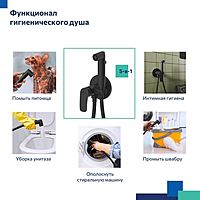 Смеситель для биде Milardo Rora RORBLR0M08, с гигиеническим душем, встраиваемый, черный