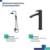 Смеситель для биде Milardo Rora RORBLR0M08, с гигиеническим душем, встраиваемый, черный