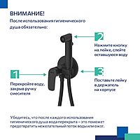 Смеситель для биде Milardo Rora RORBLR0M08, с гигиеническим душем, встраиваемый, черный